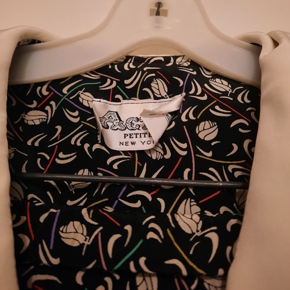 70's does 40's geometric Act I Petites skirt set - Picture 11 of 16